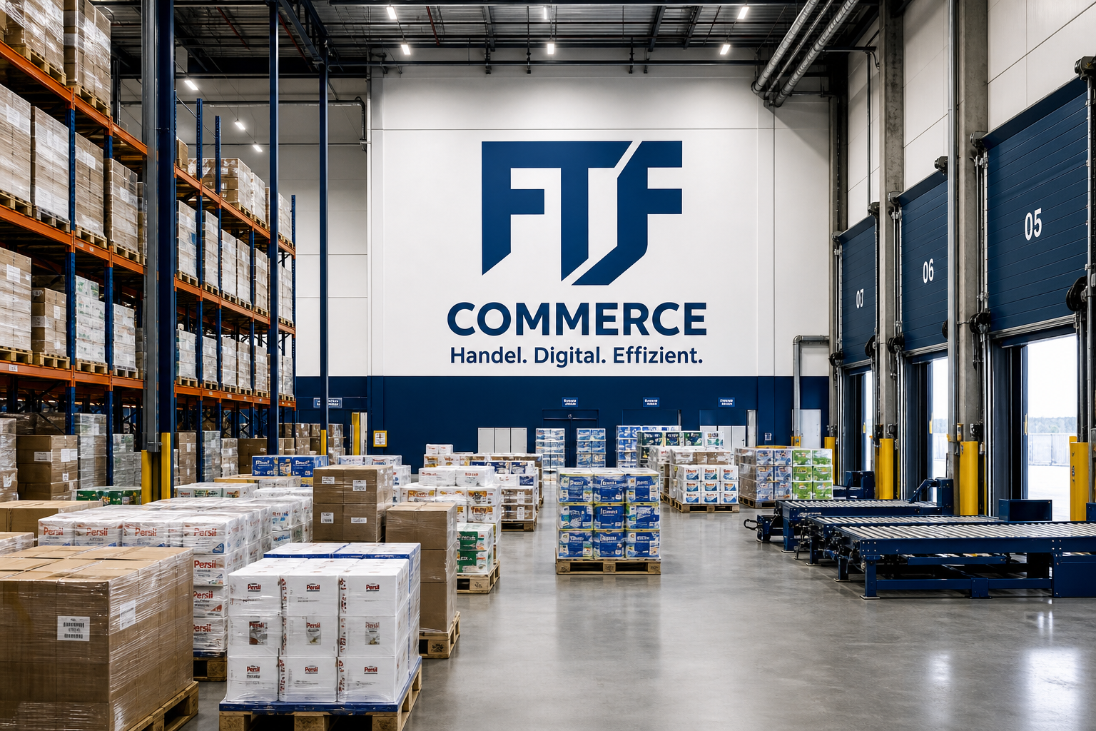 FTF Commerce Lager mit Sortiment